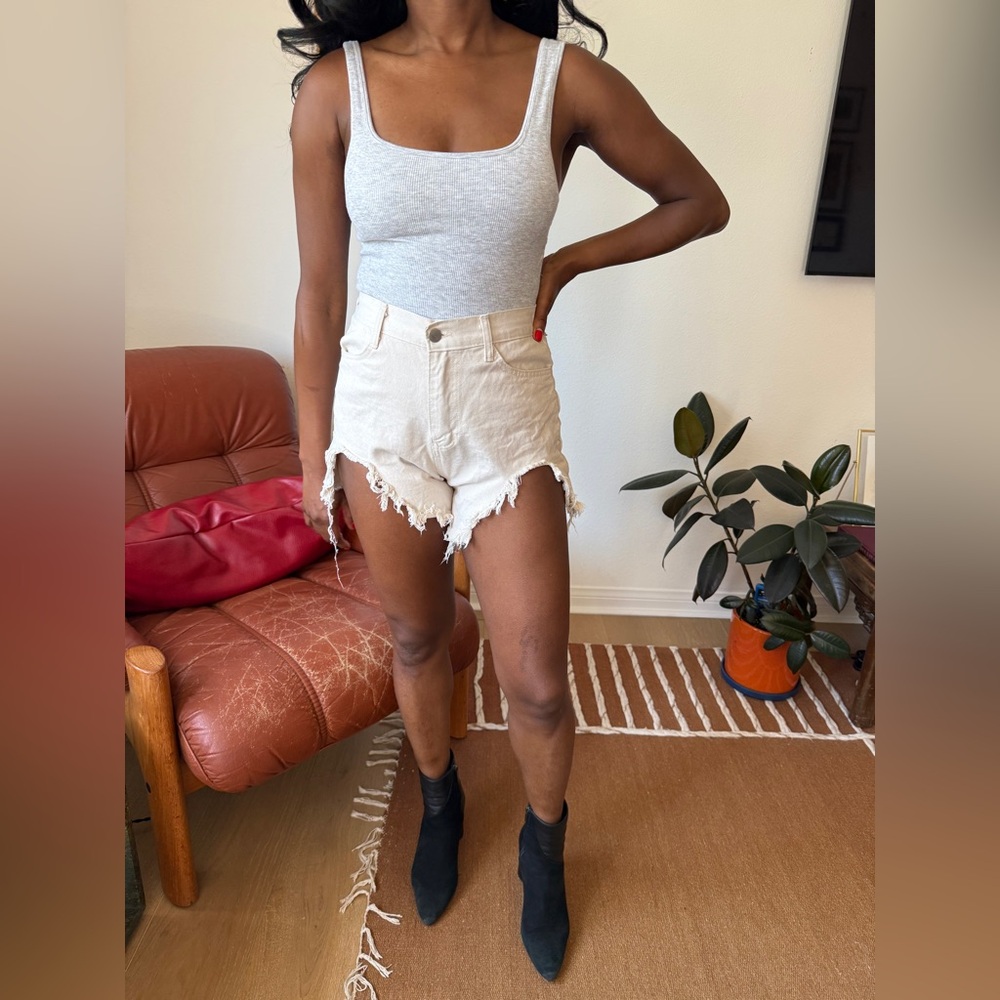 AGIT Distressed Denim Shorts